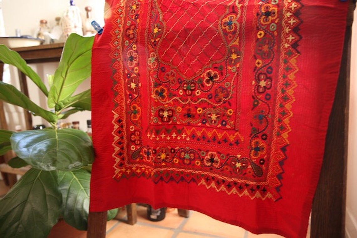 Bengali Hand Embroidered Tapestry Kantha Etsy