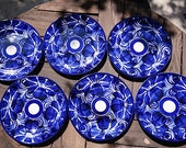Talavera Clay Azul Mexican Ceramic 10 in Dinner Plate Set of 6