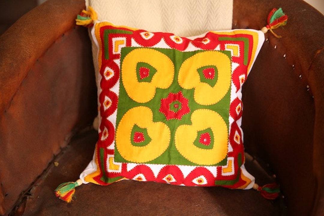 Bengali Hand Embroidered Pillow Cover / Pillow Case Etsy