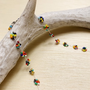 Huichol Floral Beaded Necklace