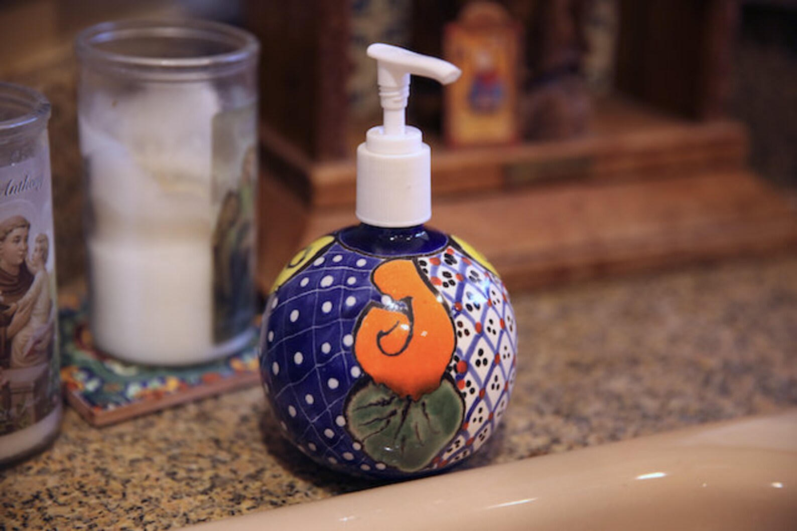 Talavera Ceramic Mexican Liquid Soap Dispenser Etsy