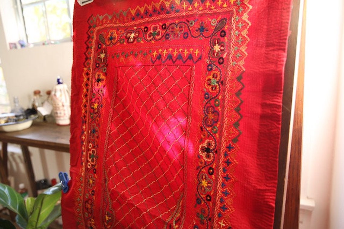 Bengali Hand Embroidered Tapestry kantha Etsy