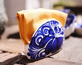 Talavera Clay Azul Servethouder