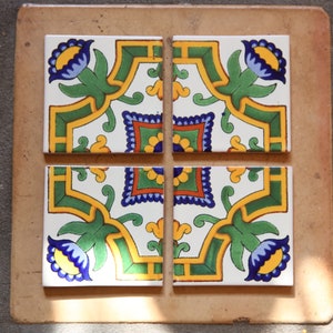 Talavera Mexican Tile Coaster Set of 4