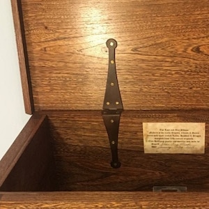 16th-18th Century Antique Reproduction Large 5" Full Inside Mount (cranked) Strap Hinges for Trunks, Chests and Boxes