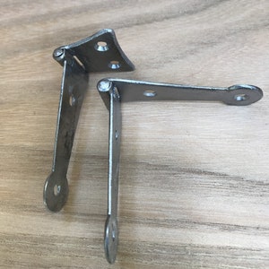 Small Reverse Pinned Full Strap hinges and Half Strap Hinges with Forged head Iron Nails and Brass Screws