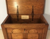 18th Century Style Dowry or Wedding Chest with Hand Forged Strap Hinges and Handmade Chest Lock