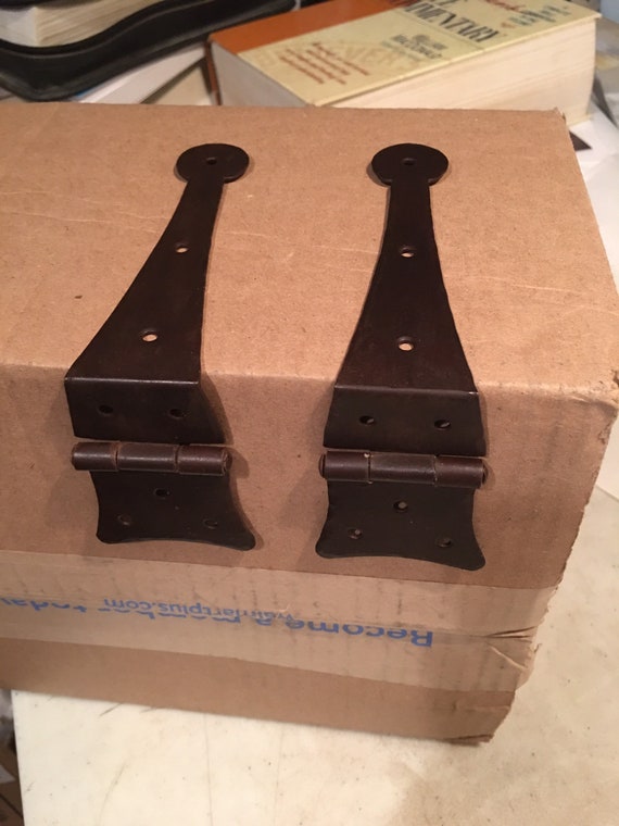 Large Standard 16 gauge Folded Outside Mount (cranked) half strap hinges.