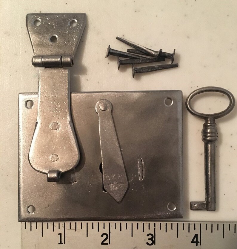 18th Century Antique Reproduction Hasp Lock Trunk Chest Box Etsy