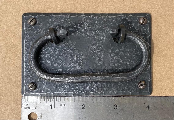 Hand forged 18th century style heavy gauge trunk and chest handles
