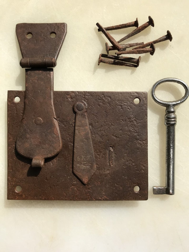 18th Century Antique Reproduction Hasp Lock Trunk Chest Box Etsy