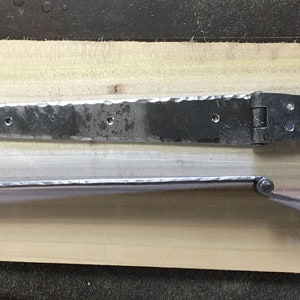 Hand Forged Colonial Style Heavy Gauge Reverse Pinned Long Strap Trunk and Chest Hinges
