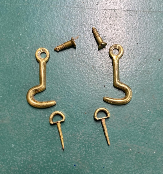 Cast Brass Swing Hooks for small boxes and cases