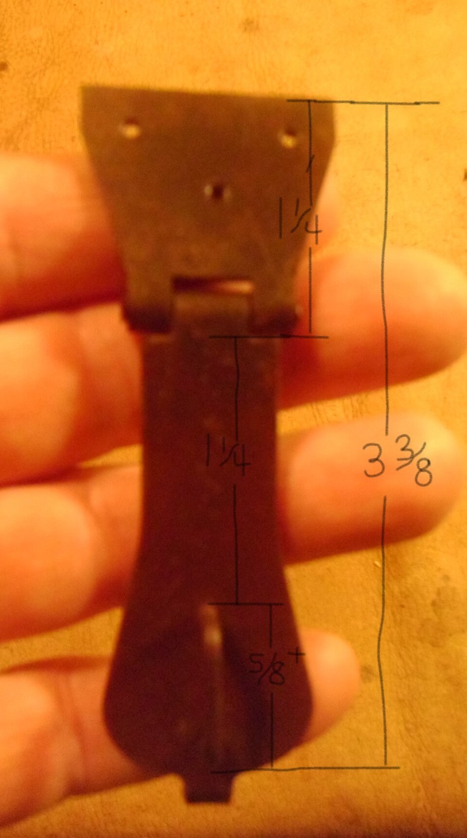 18th Century Style Antique Reproduction Trunk/Chest Hasp Lock with Iron Key