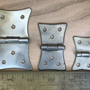 Antique Reproduction Hand Forged Butterfly Hinges and Forged Head nails