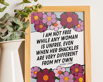 Audre Lorde Quote Print - 8x10 Matte Print - Feminist Wall Art - Empowering Home Decor