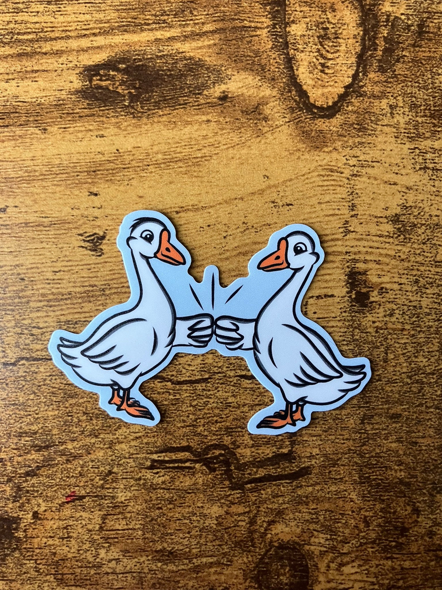 Goosebumps Geese Fist Bump Vinyl Sticker - 2