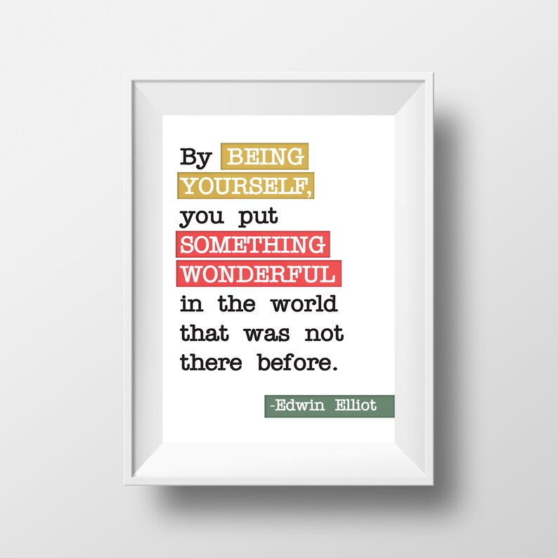 Being Yourself - Something Wonderful - Etsy