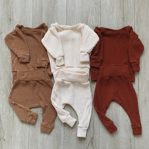 Waffle knit baby set, waffle knit, baby outfit, going home outfit, milestone picture outfit