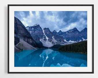 Photography Art Print, Canada Print, Sunrise Print, Water Print, Lake Wall Art, Mountains Wall Print, Lake Art Print