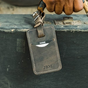 Leather Luggage Tags Personalized, Luggage Tags, Leather Luggage Tag Bulk, Personalized Leather Luggage Tag - San Tan Leather