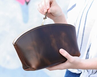 Personalisierte Brautjungfer Geschenk Frauen Kulturtasche Geschenk für sie Geschenk für Frauen Leder Dopp Kit Tasche 3. Jahrestag Geschenk