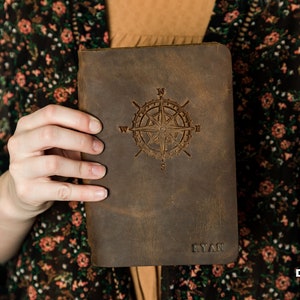 Journal en cuir personnalisé fait main de marque Fire, cadeau de journal en cuir rechargeable personnalisé pour lui fait main aux Etats-Unis