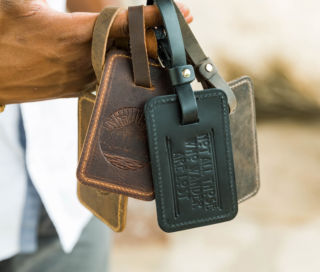 Luggage Tags Personalized, Leather Luggage Tags, Leather Luggage Tag
