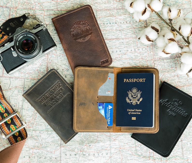 Passport Cover Passport Holder Personalized Leather Passport Etsy