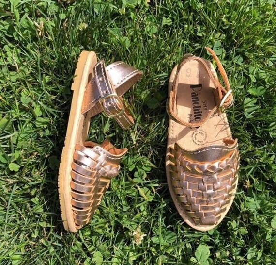 rose gold mexican huaraches