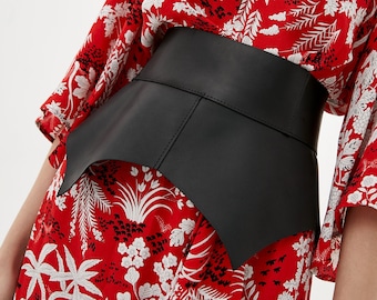 Leather Skirt Women Fashion Dress Peplum Hips individual size Belt