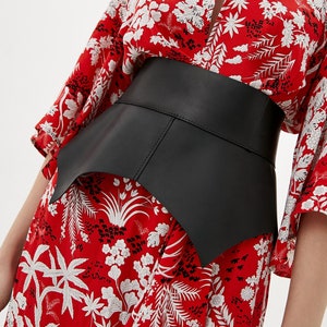 Peplum skirt Leather basque Women Fashion Dress Peplum Hips individual size Belt