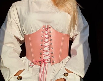 Corset top Belt Handmade Leather for women Waist Universal size