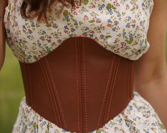 Corset top belt underbust Halloween costume custom made back lacing corsage, plus size corset vintage, renaissance corset belt, ren faire