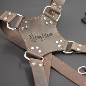 Dual Camera Strap Personalized Adjustable Harness for DSLR or SLR camera Custom Engraved Gift for Photographer