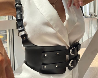 Corset Underbust Harness with suspenders women individual waist size