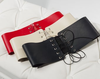 Corset top Belt Handmade Leather for women Waist Individual size