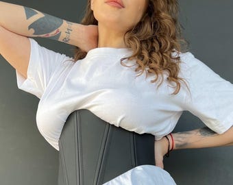 Corsage back lacing, Renaissance corset, cosplay corset belt, Edwardian corset, individual corset top, made to order, custom made corset