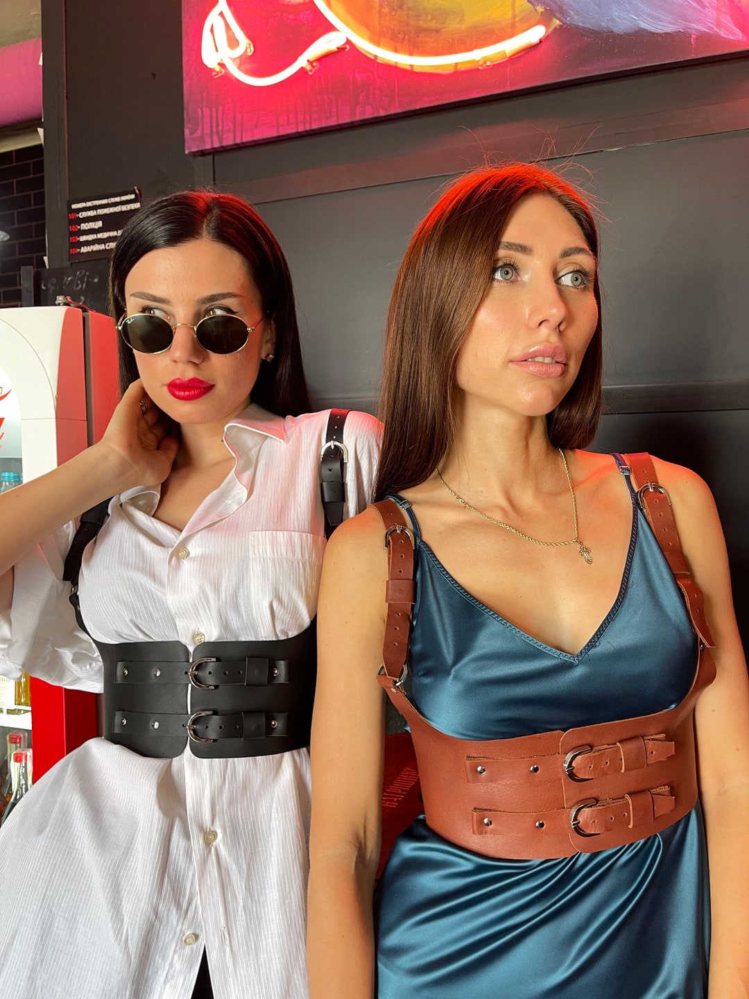 underbust harness corset