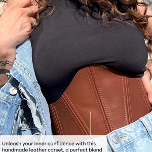 Leather Underbust Corset Belt: Renaissance Faire Costume
