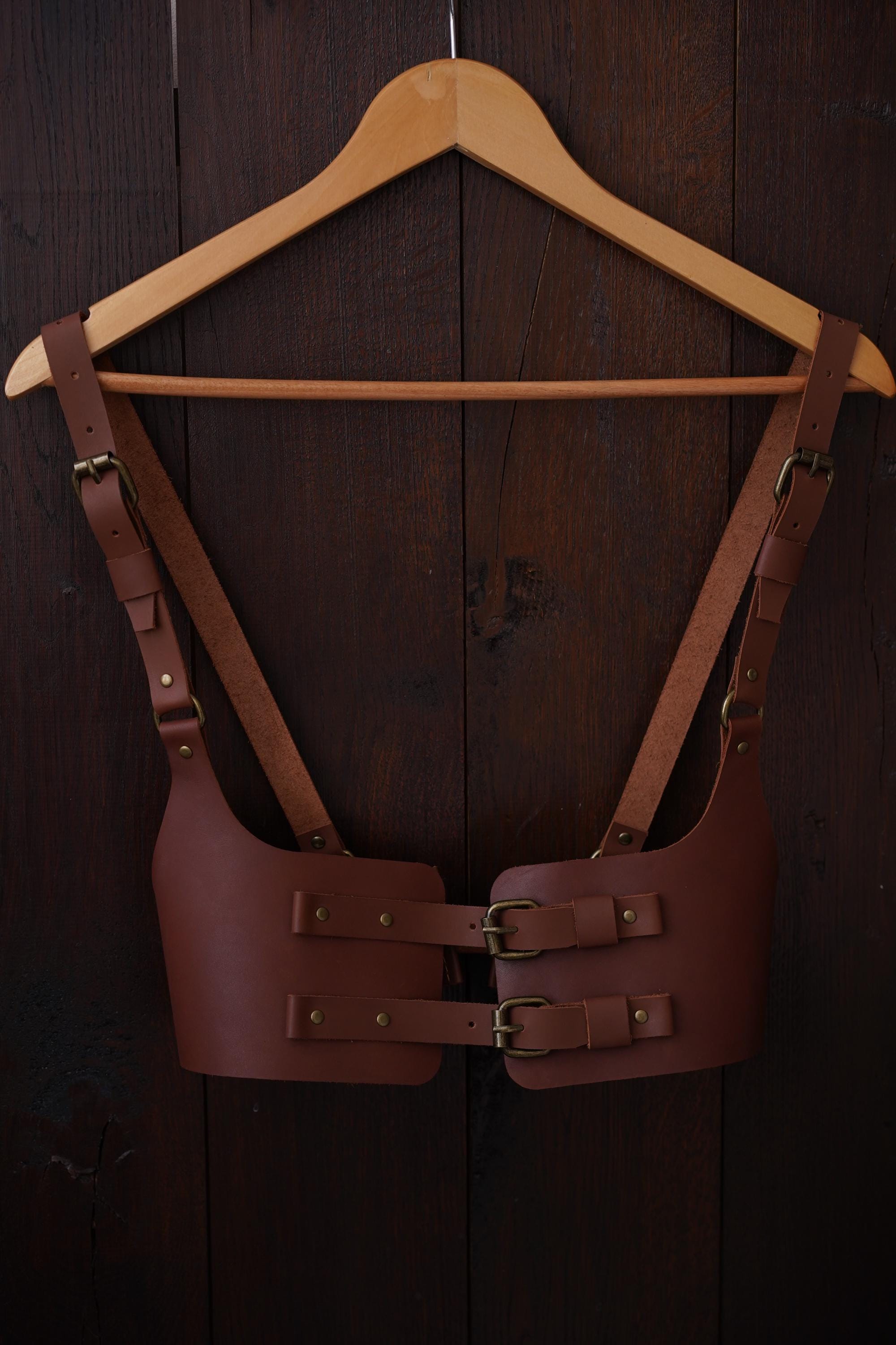Leather Underbust Corset Harness, Renaissance Festival Costume 