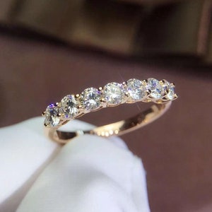 Moissanite Eternity Band Engagement Ring for Women Wedding - Etsy