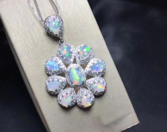 Natural Genuine Fire Opal Necklace for 