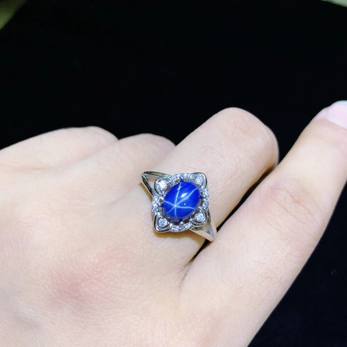 blue star sapphire ring blue star sapphire ring