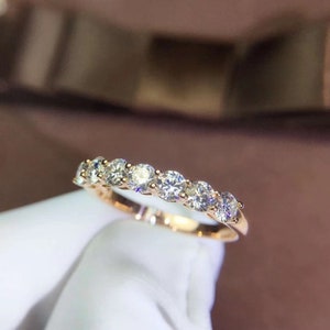 Moissanite Eternity Band Engagement Ring for Women Wedding - Etsy