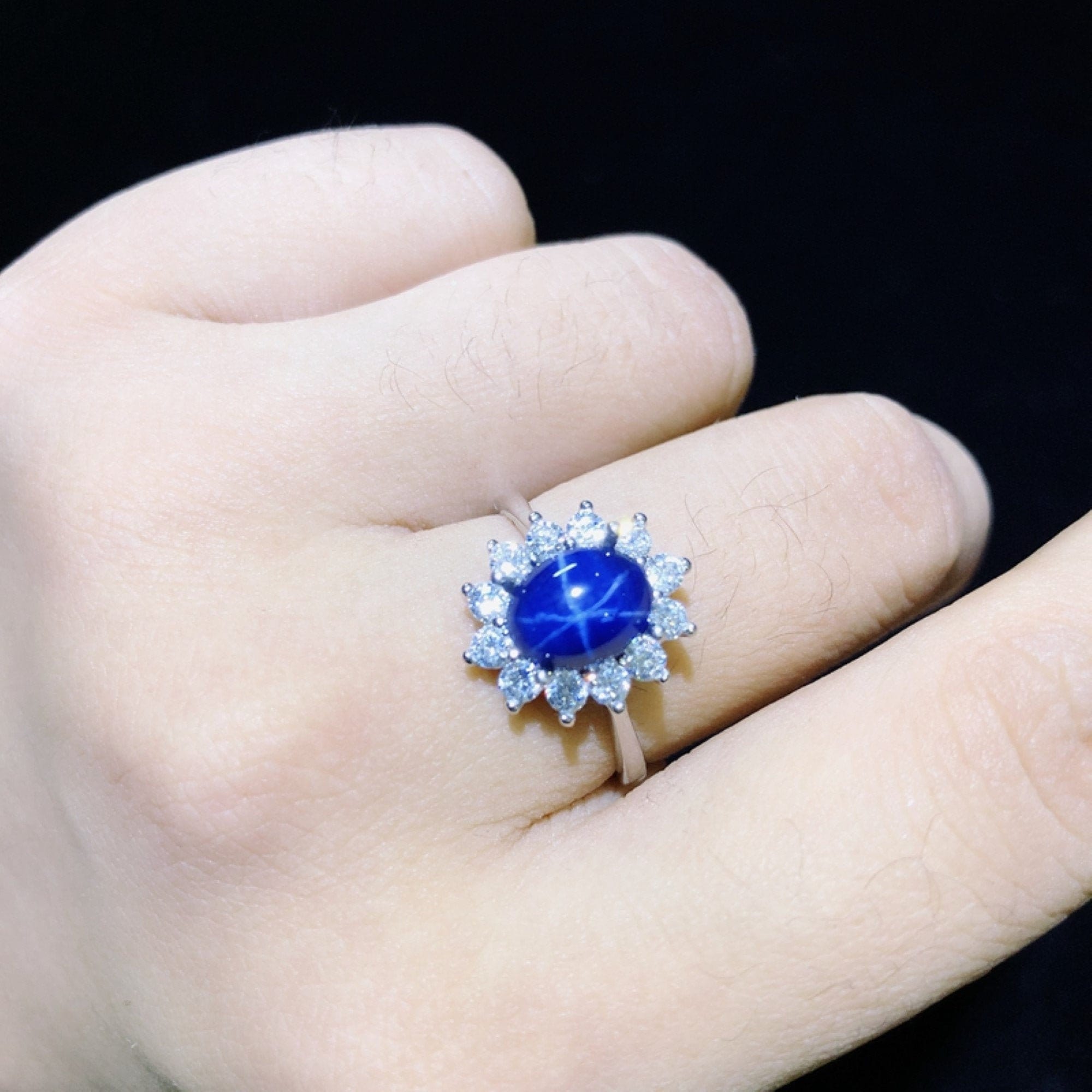 Star Sapphire Engagement Ring