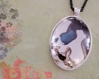 Pendant silver oval