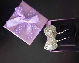 Silver Heart Earrings