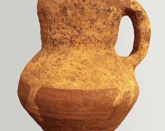 Handmade Terracotta Jug | Antique Style Pottery | Rustic Clay Vessel | Primitive Decor | Vintage Look