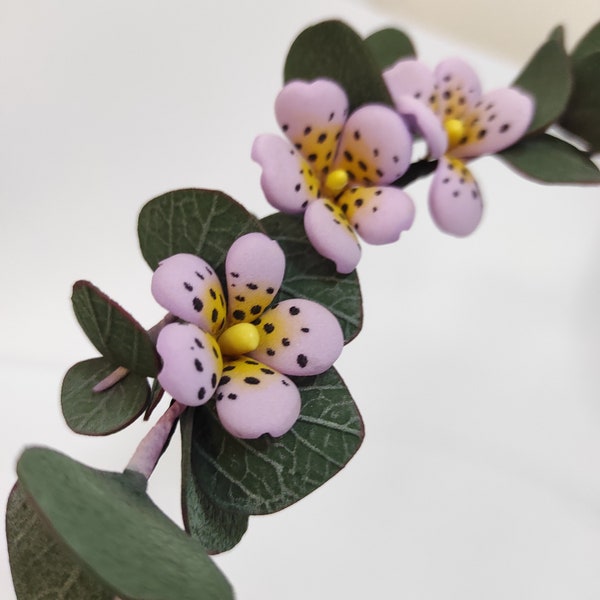 Ethereal Wedding Hairpiece with Lilac and Eucalyptus